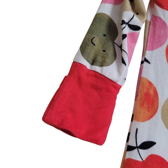 Miozing Bamboo 0-3 Mo Baby Girl Boy Apple Print Zippy Pajamas Animal Sleeper Red - Picture 6 of 14